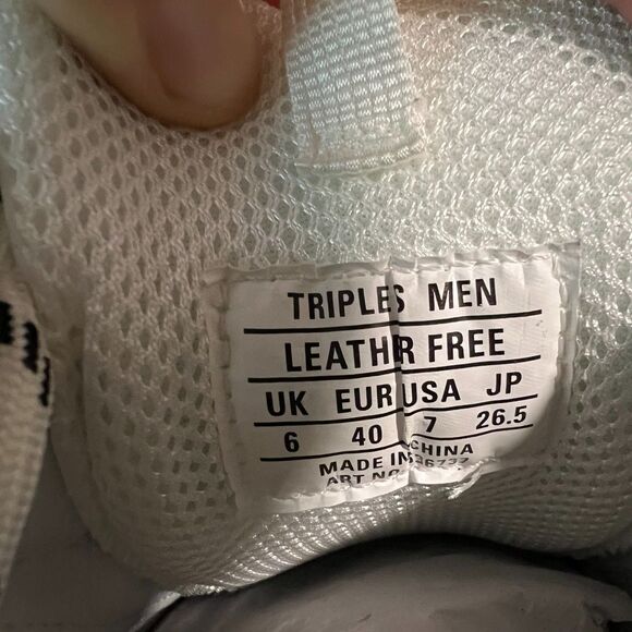 Balenciaga Triple S Sneaker Allover Logo - White - Size 7 - Picture 6 of 7